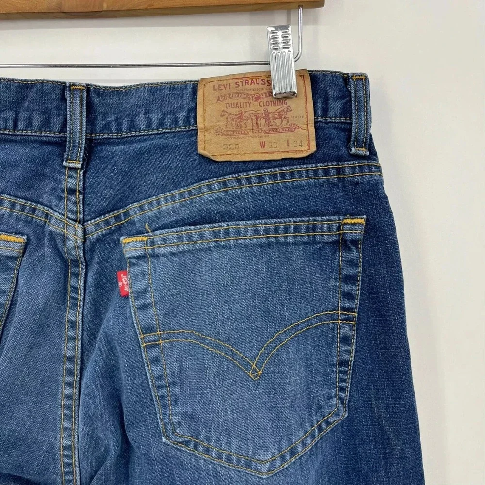 Levi's Jeans Men's Size 33 Blue 520‎ Bootcut Button Fly Medium Wash Vtg 90s
